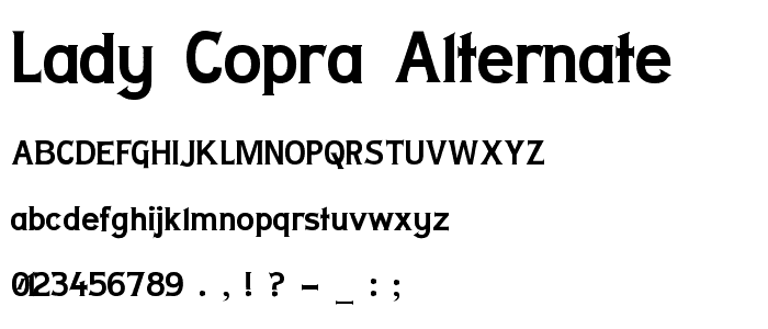 Lady Copra Alternate font